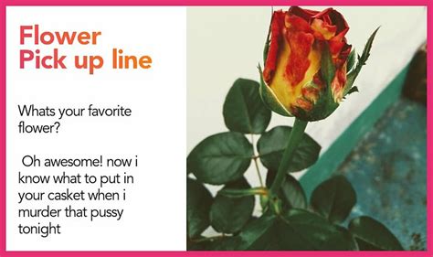 cheesy flower pick up lines  If we’d share a garden, we’d put our tulips together